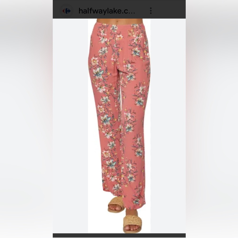 O’Neill Johnny tropical floral wide leg pants